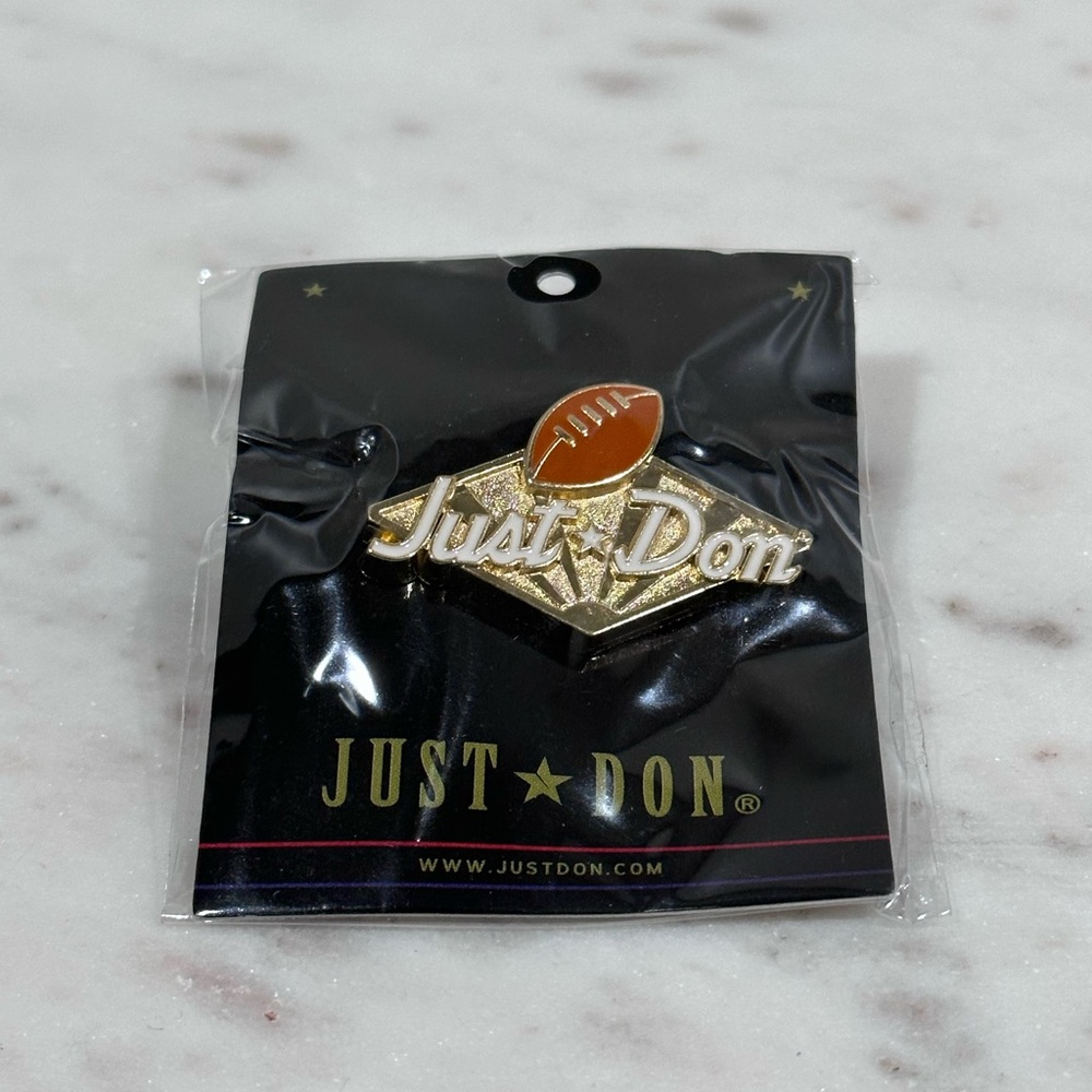 Just Don NFL Football Logo Gold Pin